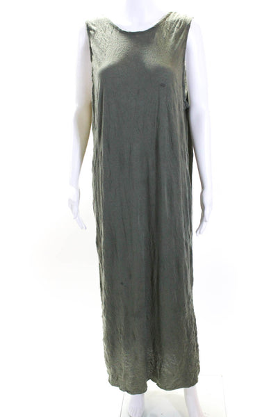 Zara Womens Sleeveless Full Length Maxi Dress Beige Green Size Medium Lot 2