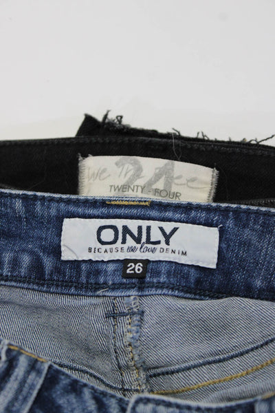 We The Free Only Denim Womens Denim Shorts Skinny Jeans Size 24 26 Lot 2