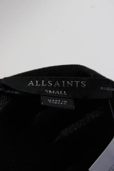 Allsaints Womens Cowl Neck Long Batwing Sleeve Pullover Blouse Top Black Size S