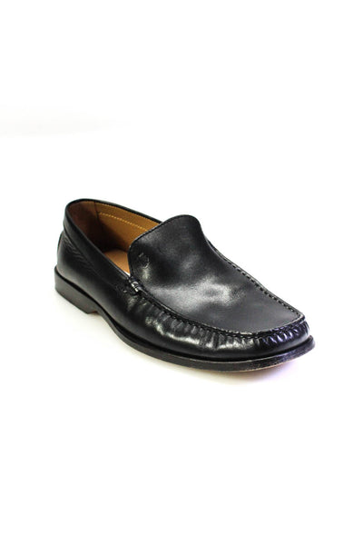Tods Men's Round Toe Leather Slip-On Casual Shoe Black Size 8