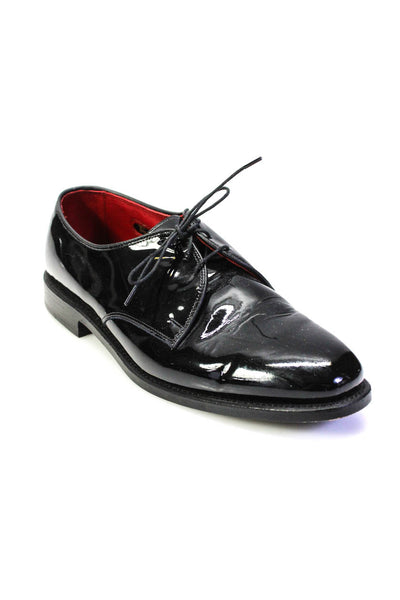 Allen Edmonds Men's Round Toe Lace Up Patent Leather Oxford Shoe Black Size 9.5