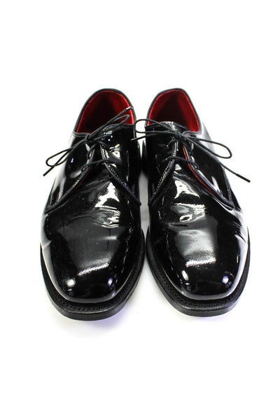 Allen Edmonds Men's Round Toe Lace Up Patent Leather Oxford Shoe Black Size 9.5