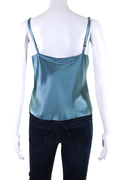 Sablyn Womens Silk V-Neck Sleeveless Pullover Tank Top Blouse Blue Size XS