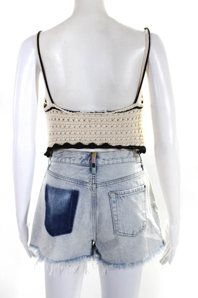 Zara Splendid Blank NYC Womens Knit Tank Tops Shorts Beige Size M 27 26 Lot 4