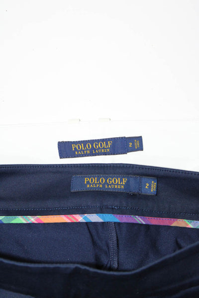 Polo Golf Ralph Lauren Womens Cotton Zip Up Mini Skort Navy Size 2 Lot 2