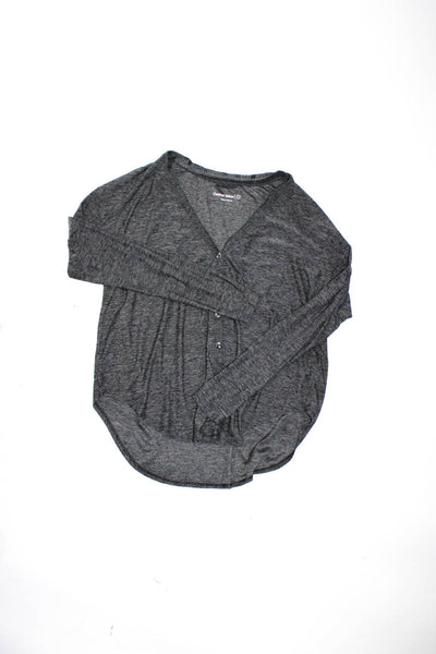 Outdoor Voices Womens V-Neck Button Up Cardigan Sweater Gray Size S Lot 2