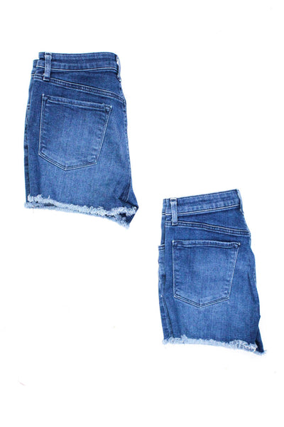 J Brand Womens Cotton Button Fly 5 Pocket Cut Off Shorts Blue Size 27 Lot 2