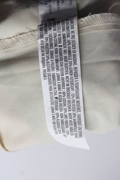 English Factory Womens Cotton Striped Round Neck Sleeveless Dress Beige Size XS