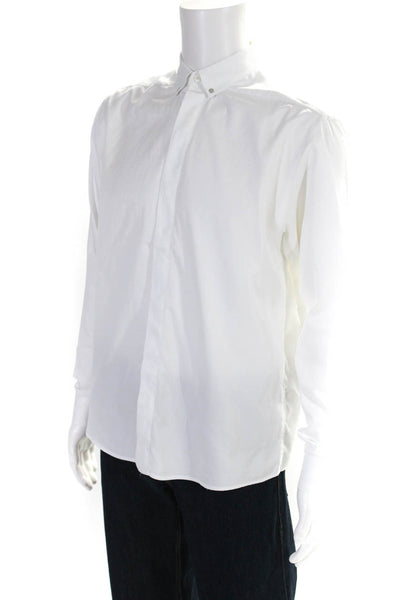 Paul Smith Men's Collared Long Sleeves Button Down Shirt White Size PS
