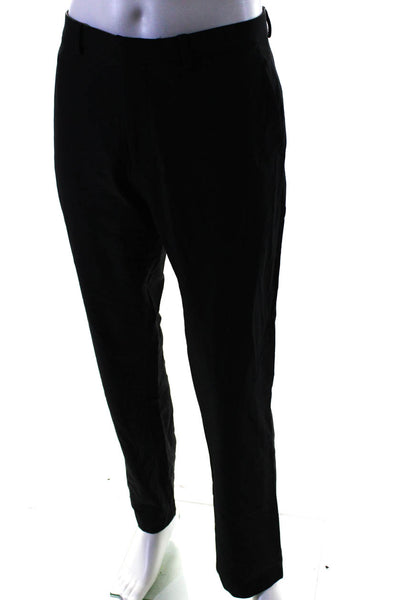 Calvin Klein Mens Mid Rise Infinite Straight Leg Dress Pants Black Size 34X32