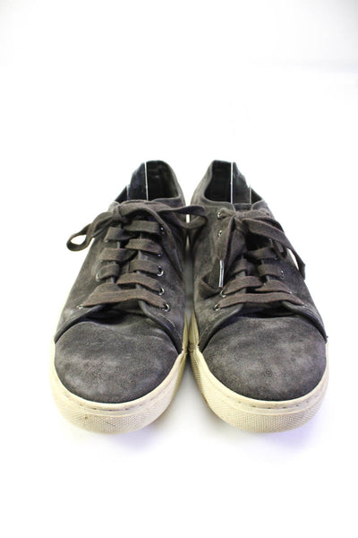 Vince Mens Suede Low Top Lace Up Casual Walking Sneakers Gray Size 8 Medium