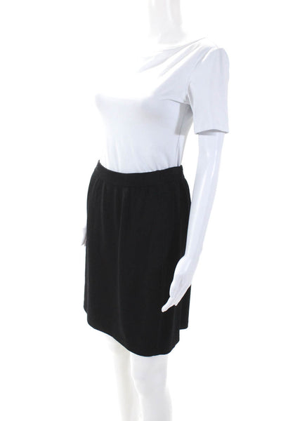 St. John Collection By Marie Gray Womens Woven Elastic A Line Skirt Black Size 6