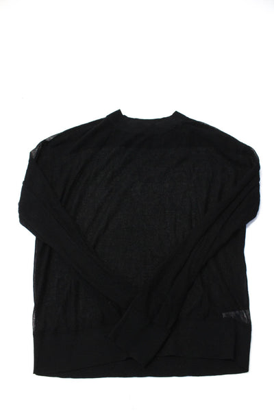 Theory Zara Womens Silk Blouse Sweaters Black Size Medium Small Lot 3