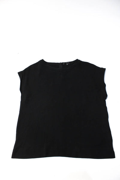 Theory Zara Womens Silk Blouse Sweaters Black Size Medium Small Lot 3