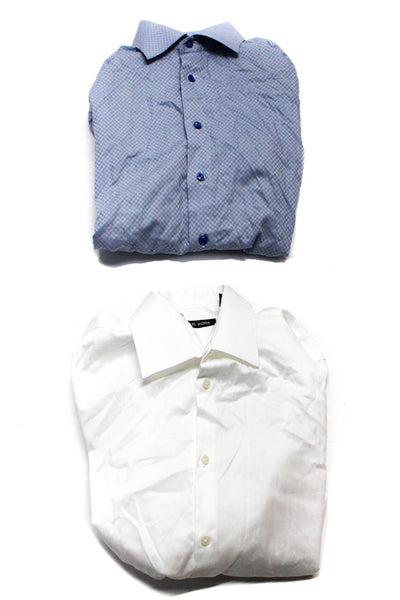 Michael Kors Eton Mens White Cotton Button Down Dress Shirt Size 50 42 Lot 2