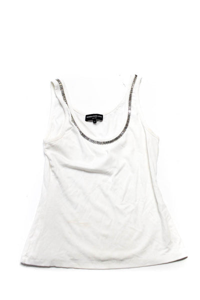 Generation Love Theory Womens White Ribbed Embellished Tank Top Size XS S lot 2