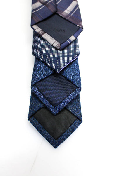 Boss Hugo Boss Saks Fifth Avenue Dibi Mens Silk Striped Ties Blue Size OS Lot 4