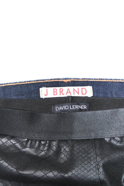 David Lerner J Brand Women Short Skirt Bootcut Jeans Black Blue Size XS 26 Lot 2