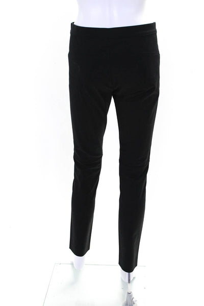 Joseph Womens Black Cotton Mid-Rise Slim Straight Leg Dress Pants Size 40