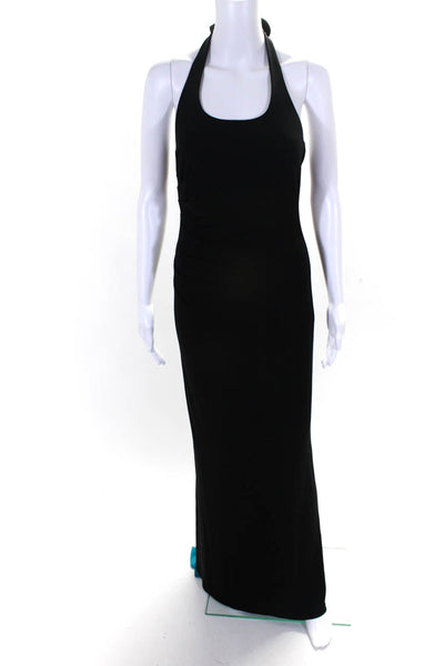 Nicole Miller Collection Womens Halter Neck Sleeveless Dress Black Blue Size 6