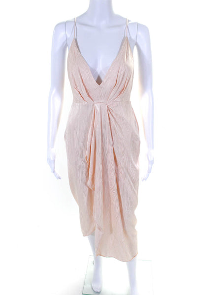 Significant Other Womens Spaghetti Strap High Waist Maxi Dress Pink Size 4