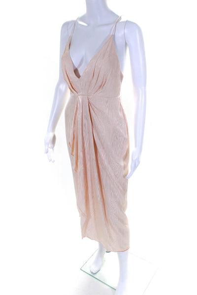 Significant Other Womens Spaghetti Strap High Waist Maxi Dress Pink Size 4