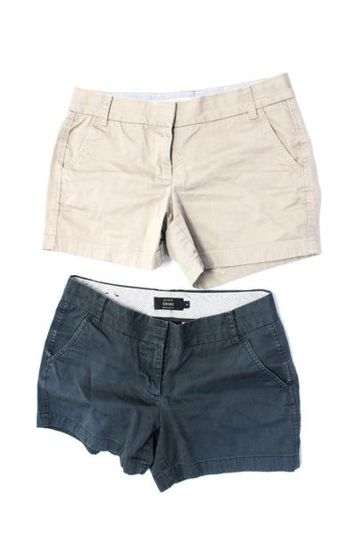 J Crew Womens Cotton Zipped Hook & Eye Chino Casual Shorts Tan Size 6 Lot 2