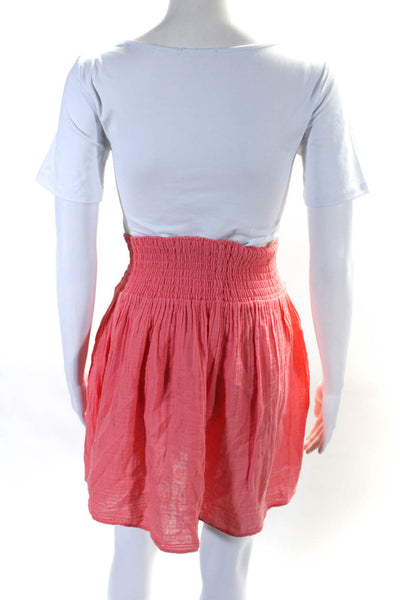 Michael Stars La Plage Womens Cotton Ruched Slip-On Skirts Pink Size S L Lot 2