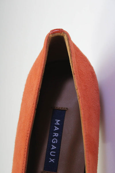 Margaux Womens Slip On Round Toe Classic Ballet Flats Persimmon Suede Size 37