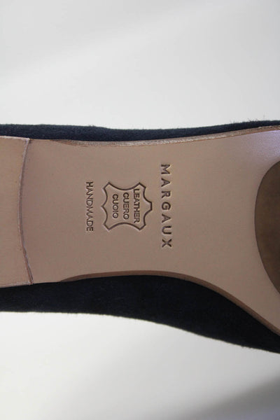 Margaux Womens Slip On Round Toe Classic Ballet Flats Midnight Suede Size 34.5W