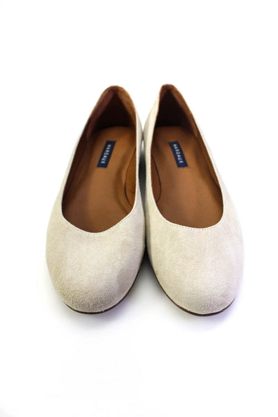 Margaux Womens Slip On Round Toe Classic Ballet Flats Natural Suede Size 39A