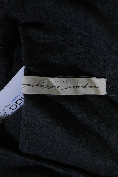 Raquel Allegra Womens Cotton Jersey Knit Tie Dye V-Neck Tunic Top Gray Size 2