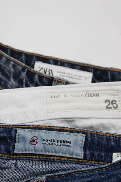 AG Adriano Goldschmied Rag & Bone Zara Womens Blue Skinny Jeans Size 26 S lot 3