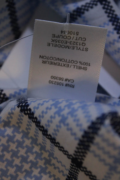 Equipment Femme Womens Cotton Plaid Button Down Blouse Blue Size XS
