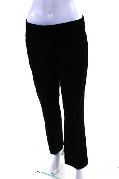 Weekend Max Mara Womens Straight Leg Pants Midnight Blue Cotton Size 8