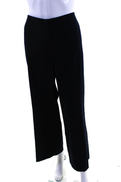 Escada Womens High Rise Wide Leg Dress Pants Navy Blue Wool Size EUR 38