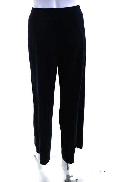 Escada Womens High Rise Wide Leg Dress Pants Navy Blue Wool Size EUR 38