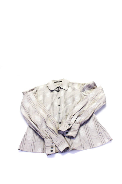 Craig Taylor Kulson Womens Button Down Shirts White Size Small Medium Lot 2