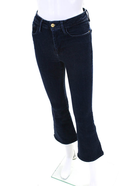 Frame Womens High Rise Dark Wash Bootcut Jeans Blue Size 1