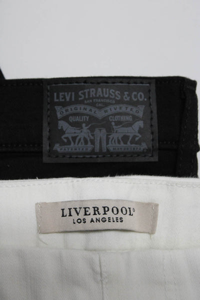 Liverpool Los Angeles Levi's Womens Skinny Jeans White Black Size 6 27 Lot 2