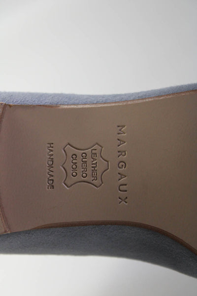 Margaux Womens Slip On Round Toe Classic Ballet Flats Slate Gray Suede Size 33