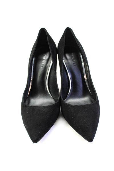 Whistles Womens Stiletto Pointed Toe Pumps Black Suede Size 39W