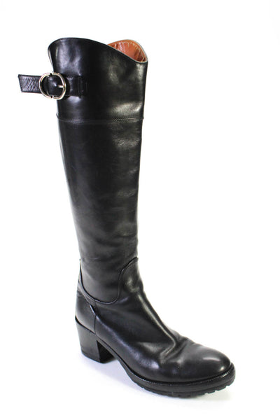 Fratelli Rossetti Women's Zip Closure Block Heels Knee High Boot Black Size 6