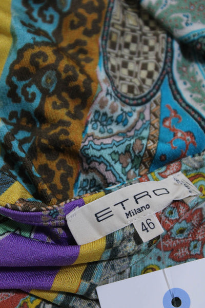 Etro Women's V-Neck Sleeveless Multicolor Tank Top Size 46