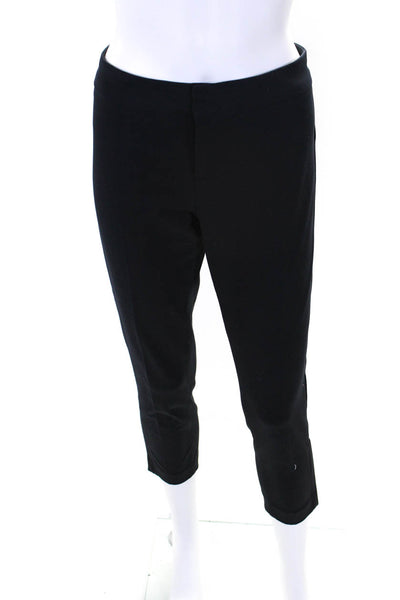 Ecru Women's Hook Closure Flat Front Straight Dress Pant Black Size 4
