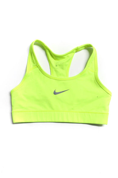 Nike Adidas Womens Scoop Neck Sports Bra Neon Yellow Size S XS Lot 5