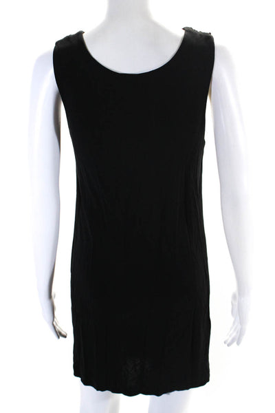 Haute Hippie Womens Jersey Knit Sleeveless Cowl Neck Mini Dress Black Size S