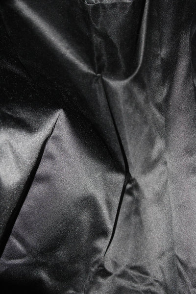 Coach Womens Monogram Leather Trim Tote Shoulder Bag Black Size L