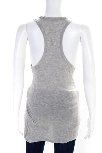 T Alexander Wang Womens Scoop Neck Racerback Sleeveless Tank Top Gray Size S