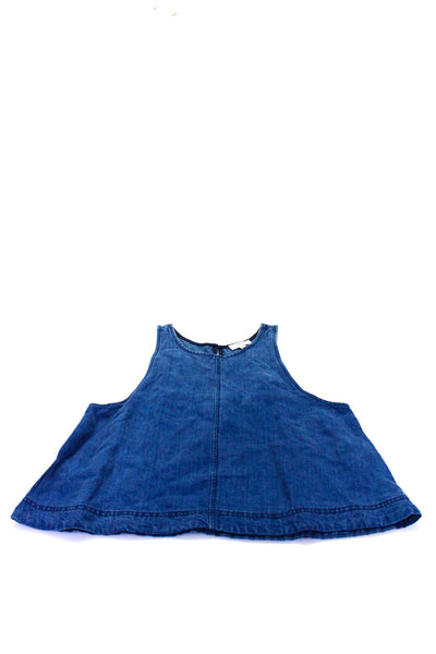 Wilfred Zara Womens Chambray Cropped Tank Blouse Blue Size S M L Lot 4